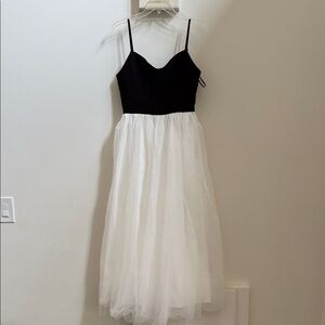 Elegant Black and White Womens Dress